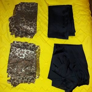 Sheer curtains 2x black 2x leopard